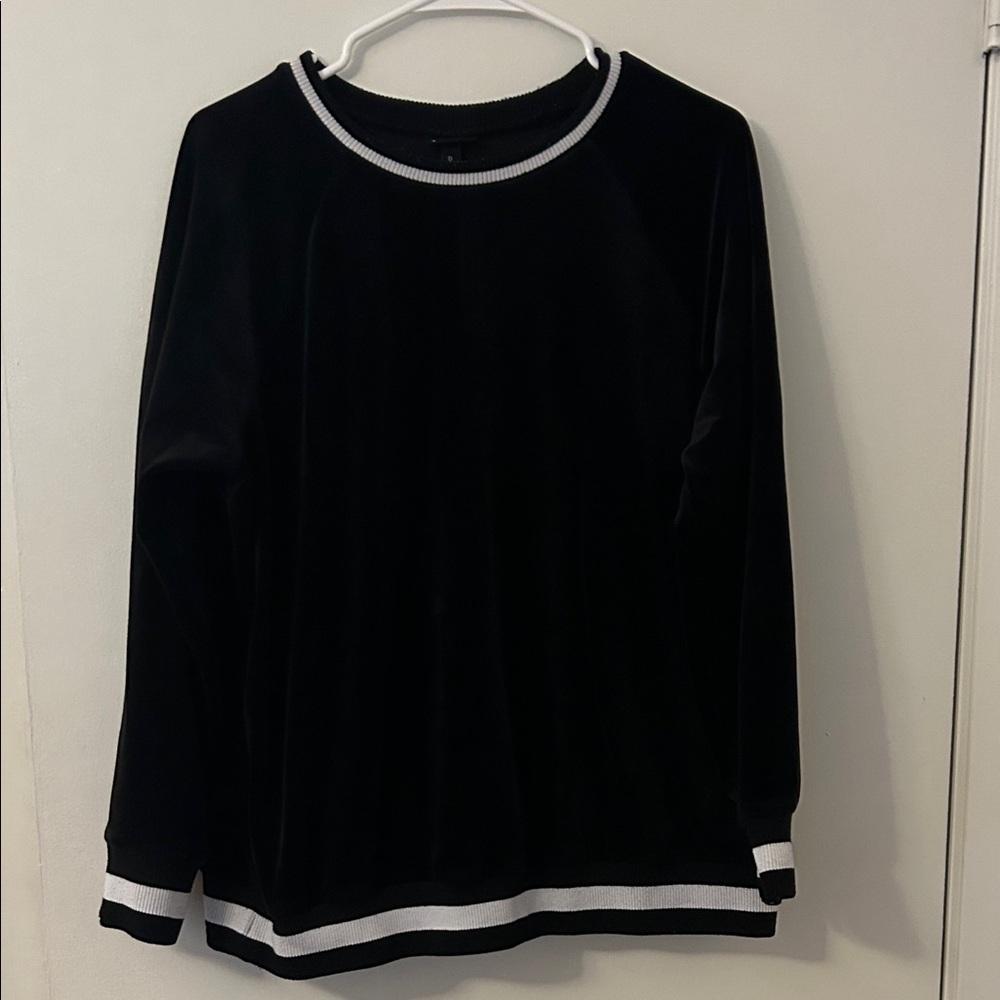 Torrid Black Sweater with White Trim
